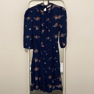 & Other Stories Dark Blue Dress